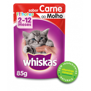 Sachê Whiskas Carne ao Molho para Gatos Filhotes - 85g